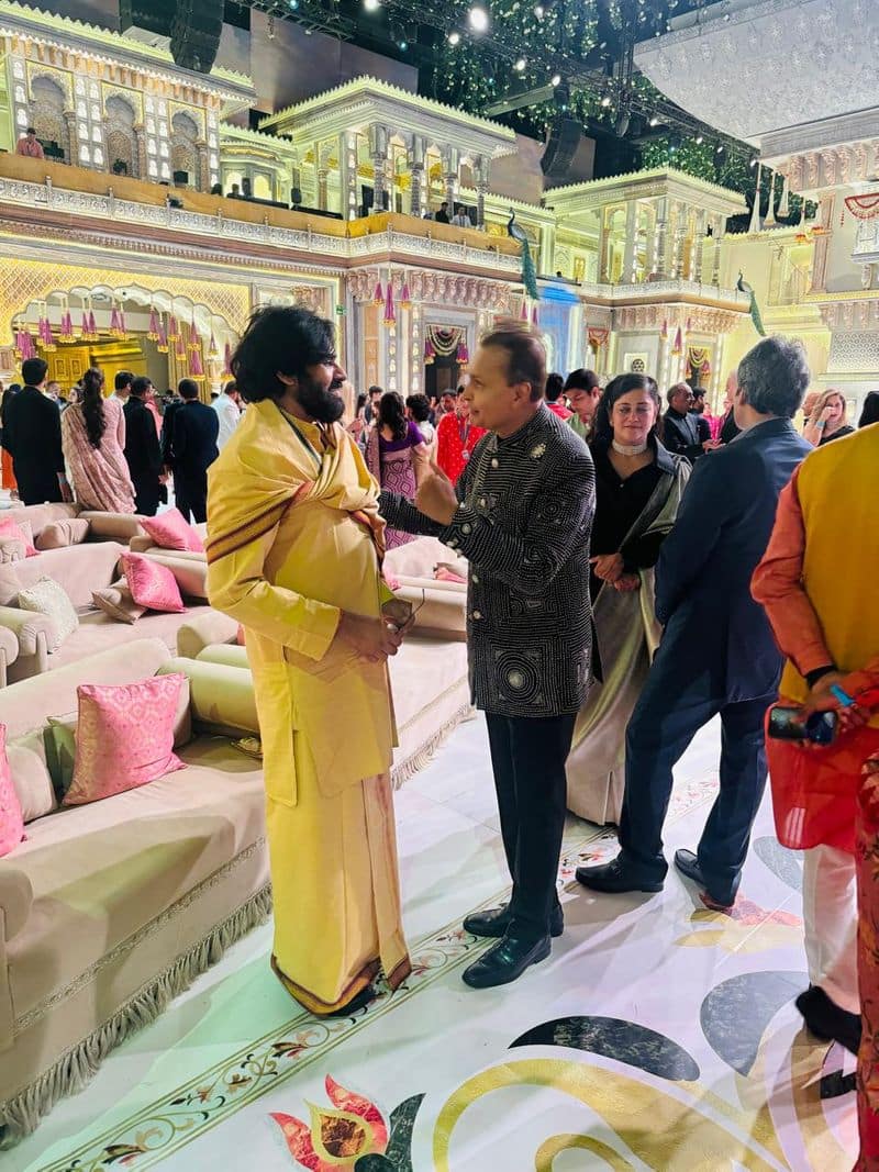 Pawan Kalyan Shines at Ambani Wedding Amidst Nationwide Acclaim for Jana Sena's Historic Victory AKP 