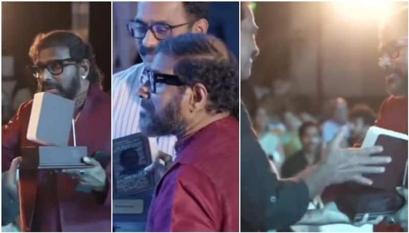 musician ramesh narayan avoid asif ali in presentation ceremony at manorathangal trailer launch video viral vvk