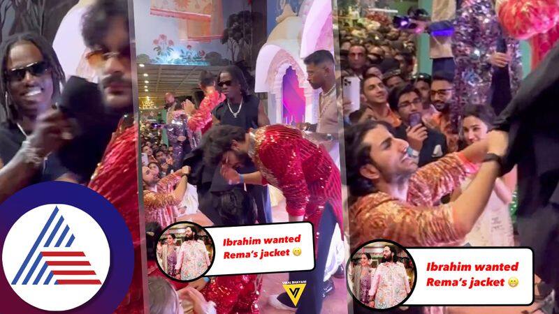 Ibrahim Ali Khan tries pulling  Remas jacket at Anant Ambanis baraat being trolled heavily suc