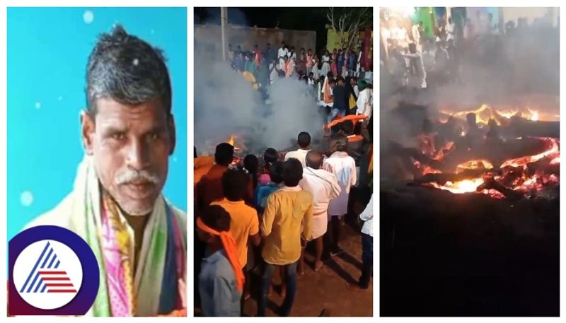 Raichuru man slip and fell into fire burnt died during Alai god Muharram festivities  gow