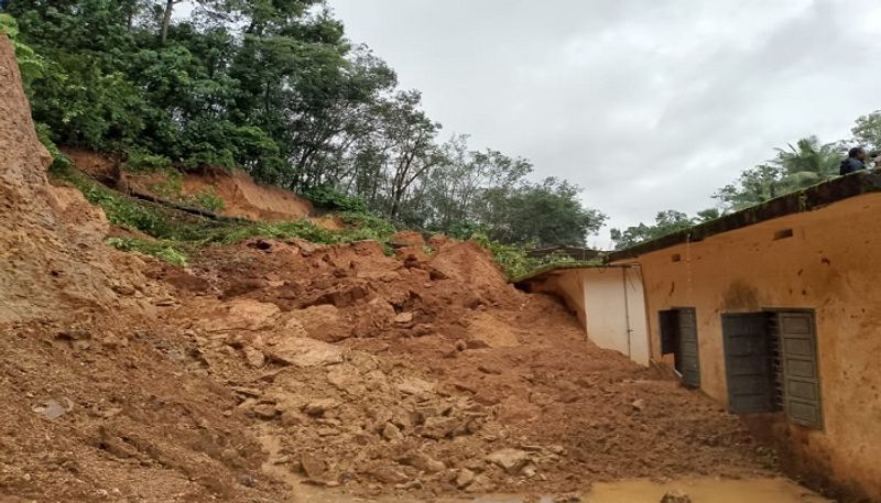 hill collapses on school due to heavy rain in kodagu grg 