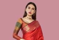   Shayani Ekadashi red trendy and beautiful saree idea for women 