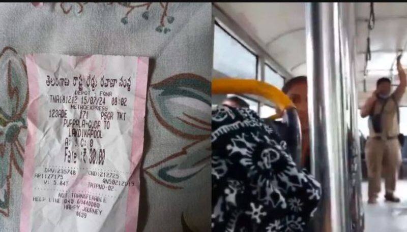 Telangana bus conductor touched woman passenger chest and private part  mrq