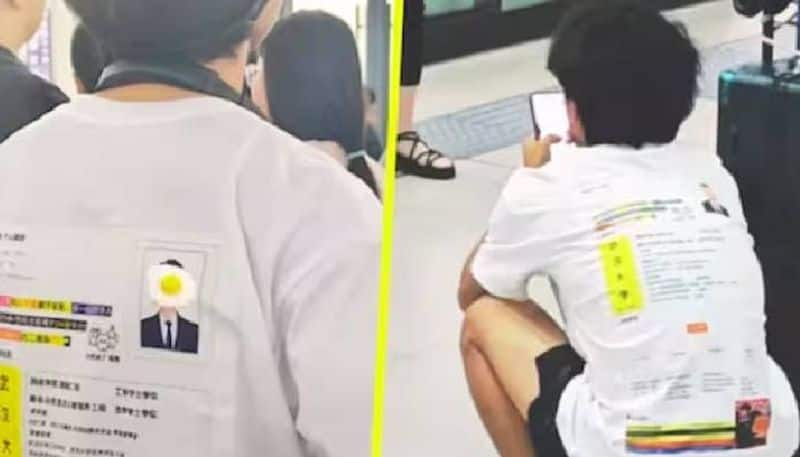 Chinese man printed his resume in t shirt viral 