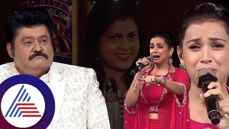 Television actress Shwetha Chengappa broke tears on Comedy Khiladigalu stage in front of actor Jaggesh sat