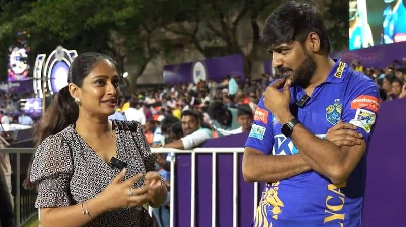 Actor Sathish come back to TNPL for watching Trichy Grand Cholas vs Lyca Kovai Kings 15th Match and Support LKK rsk