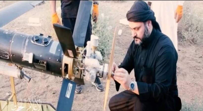 Caught on camera: Iraqi Resistance leader Al-Kaabi sets up, fires drone in attack on Israel's Eilat (WATCH)