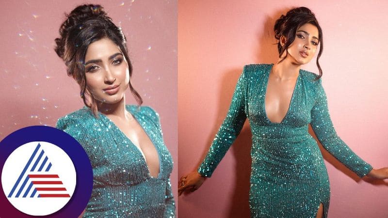 gowri film actress saanya iyer raises the temperature in blue gown see her hot pics gvd