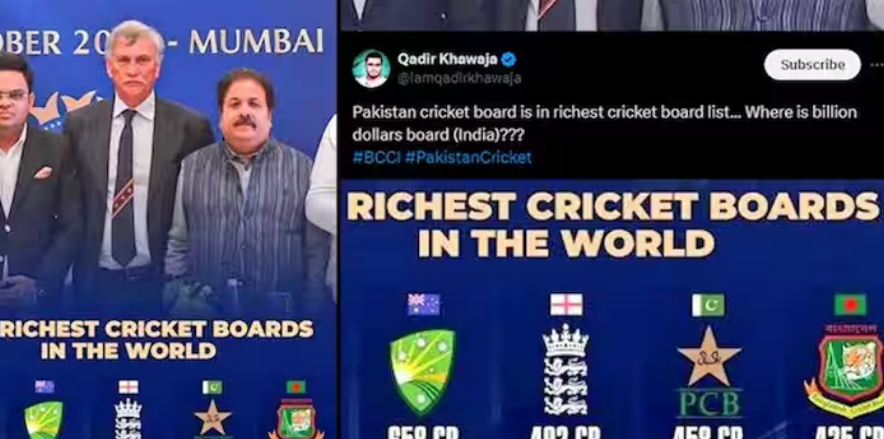 Pakistan sports journalist Qadir Khawaja heavily trolled for cropping BCCI earnings in richest cricket boards list kvn