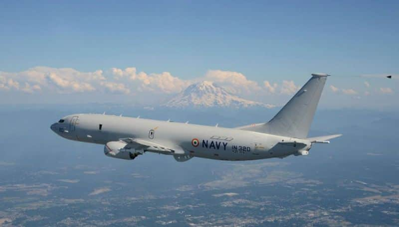 Indian navy p8I plane participating in RIMPAC Exercise in pearl harbor ans  