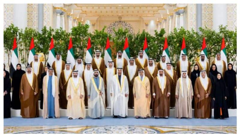 sheikh hamdan and newly appointed ministers take oath before UAE President