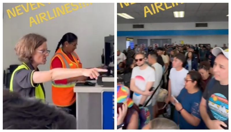 shut up Airline employee yells to passengers and company apologies to passengers 