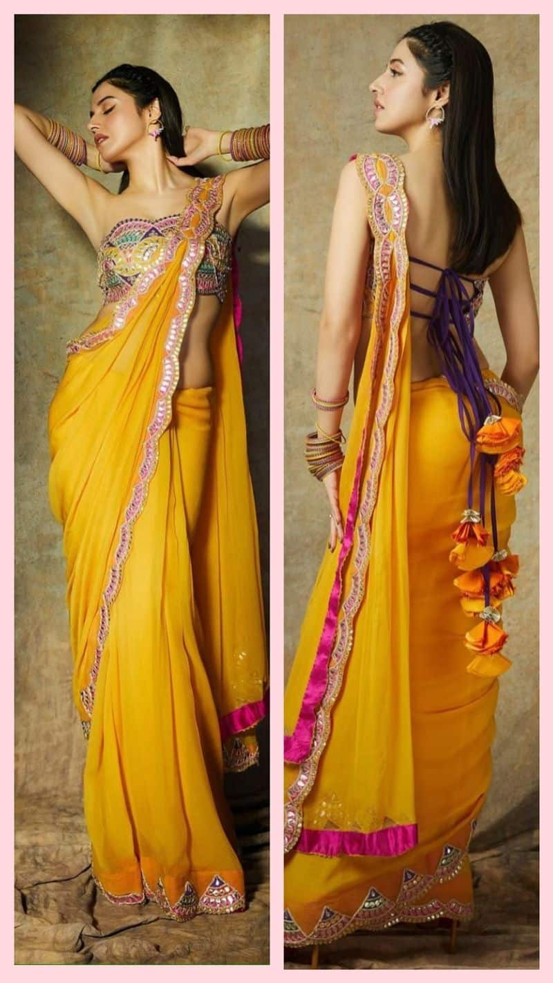 T-Series owner Bhushan Kumar wife  Divya khossla latest saree lehenga design for womens