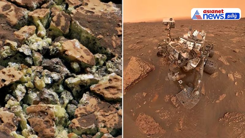 NASAs Curiosity Rover discovered many Sulfur crystals on Mars dee