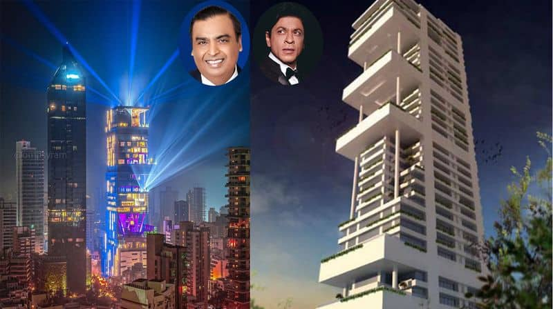 Top 5 expensive houses  in India in July 2024, Antilia JK House Abode Jatia House  Mukesh Ambani Shah Rukh Khan  RMA