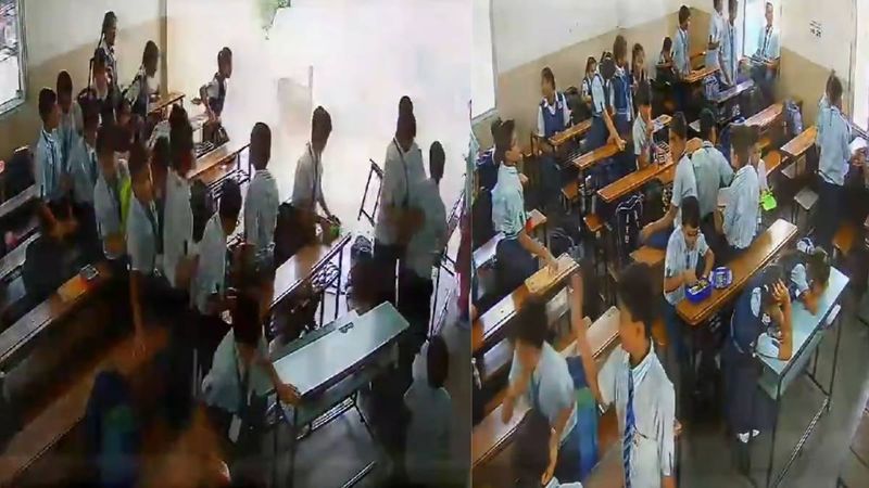 Classroom wall collapse at private school in gujarat student injured watch video Rya