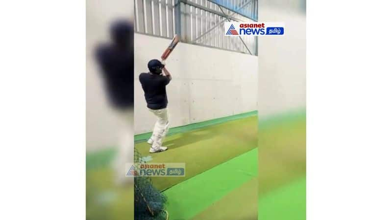 bjp state president annamalai did cricket practice video goes viral vel