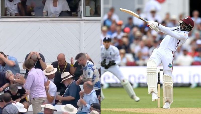 Shamar Joseph's monstrous six to shatters tiles on Trent Bridge's roof