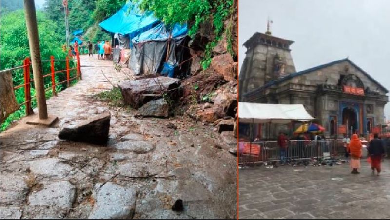 heavy Rain and Landslide in Kedarnath three killed including tourists akb