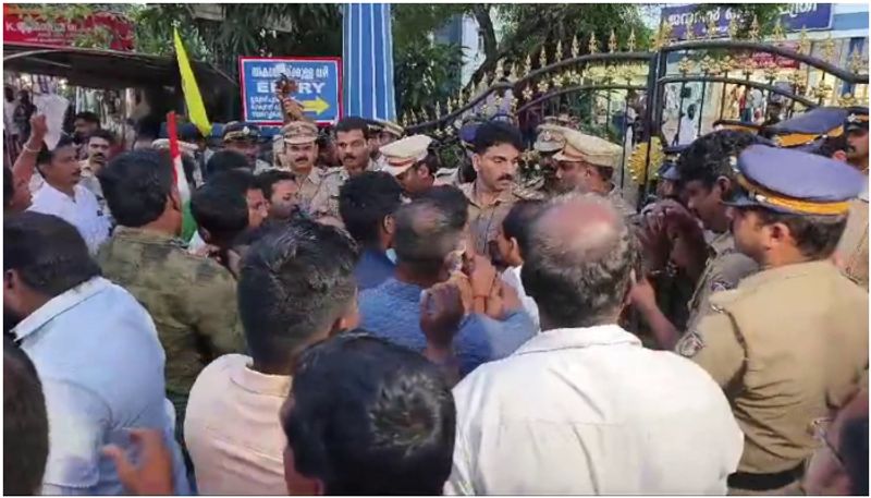 The incident in which the woman died after the injection; Protest in front of the hospital with the dead body