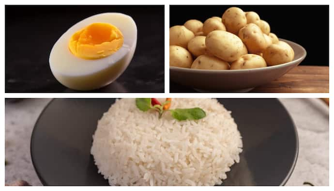 rice, eggs, potatoes,