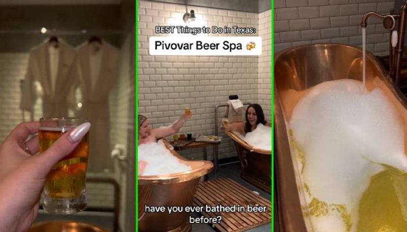 beer bathing trend in uk spa