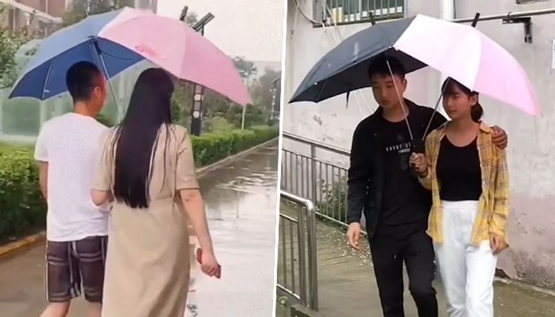 Monsoon Lovey-dovey people, here is 'Couple Umbrella' just for you guys; check out THIS viral video  RBA