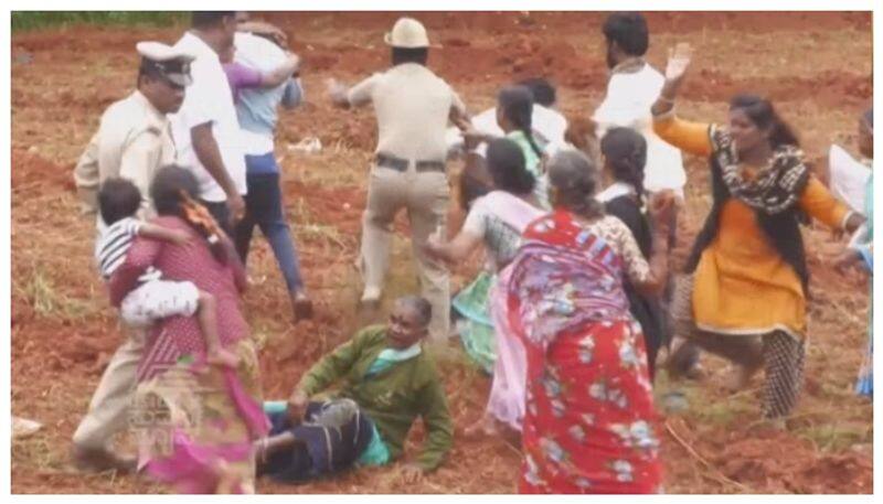 fight between families for land issue in Chikkaballapur nbn