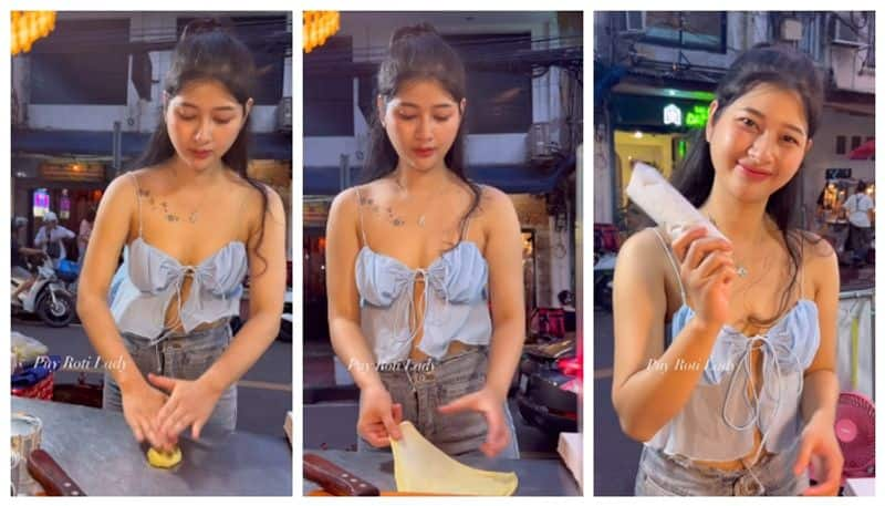 Thai girl becomes Thailand s Paratha Girl Pui s street cart video goes viral 