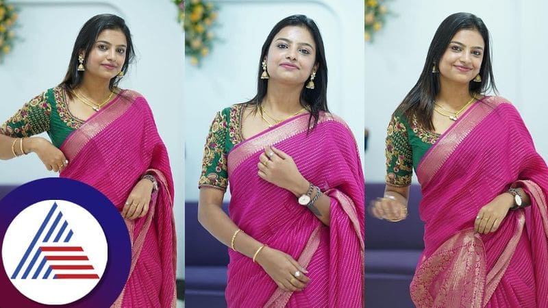 bigg boss fame sonu srinivas gowda in saree looks cute goes viral in social media gvd