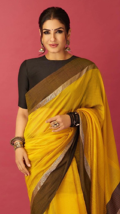 टिप-टिप बरसते मौसम लगेंगी कातिलाना! चुनें Raveena Tandon सी 8 साड़ी