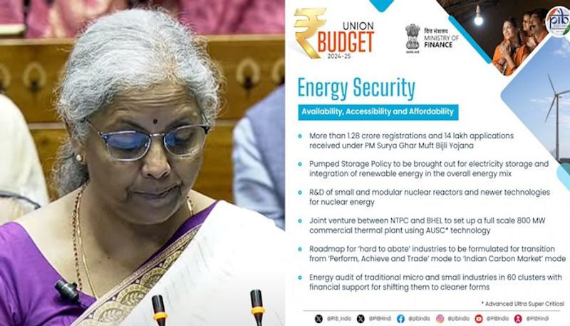 Budget 2024: FM Nirmala Sitharaman announces full scale 800 MW commercial thermal plant under Energy Security anr