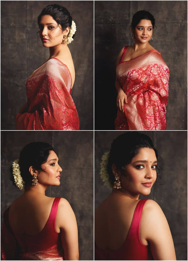 Vettaiyan movie actress Ritika singh saree photos gan