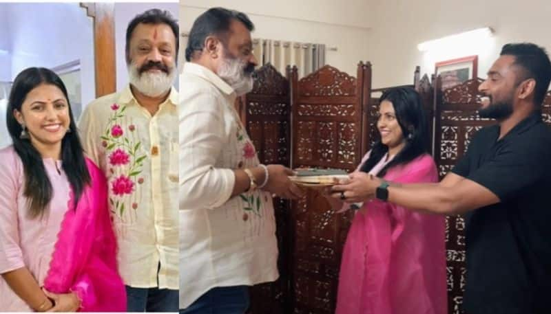 Actress Sreevidya Mullachery and Rahul Ramachandran invited Suresh Gopi to her wedding 