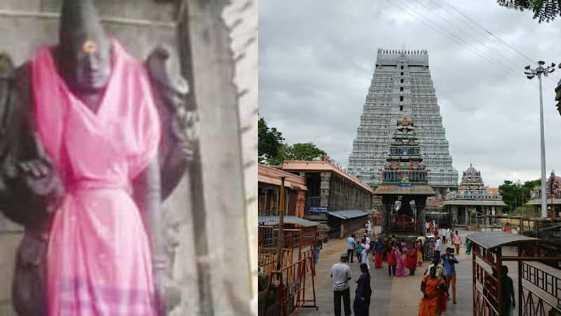 Ration saree for goddess in Tiruvannamalai temple tvk