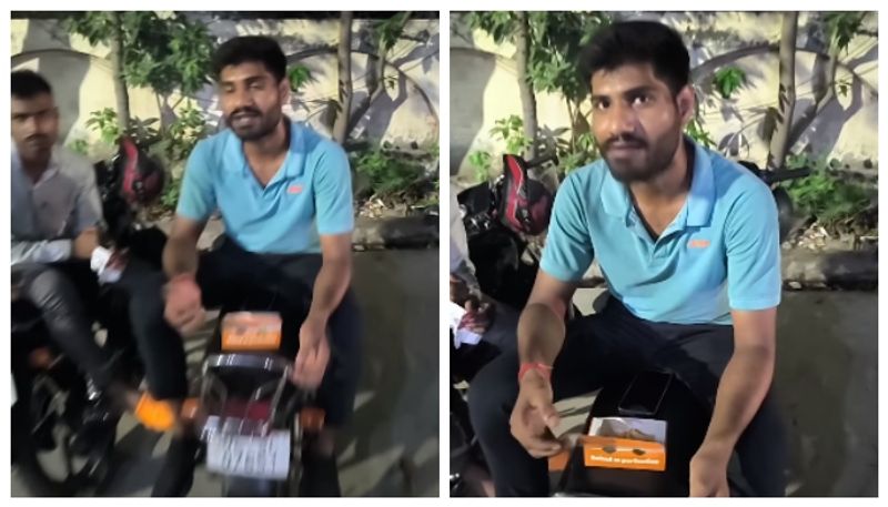 video of a delivery agent who puts the ordered food in front of the customer goes viral