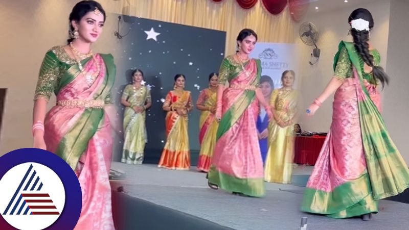 Amrutdhare Malli alias Radha Bhagawathi catwalk in saree fans taking class to the actress suc