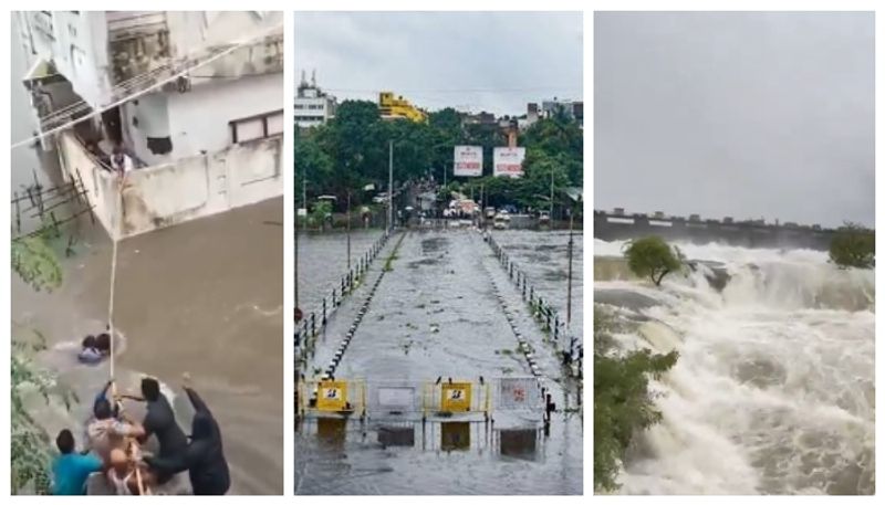 heavy rains in Pune city Video goes viral 