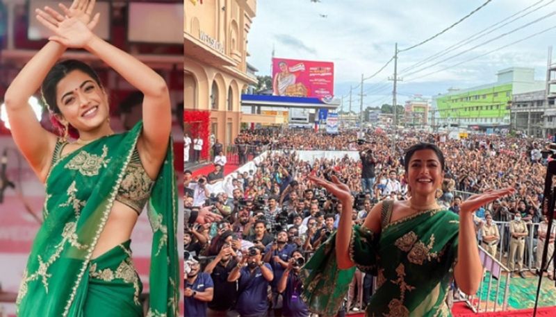 Rashmika Mandanna in Kerala: Actress spotted at Kubera with Dhanush; over 2000 fans welcome the stars (Video) RBA