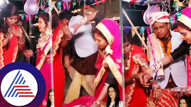 Groom escape from wedding hall after bride collapse during sindhoor ceremony video viral ckm