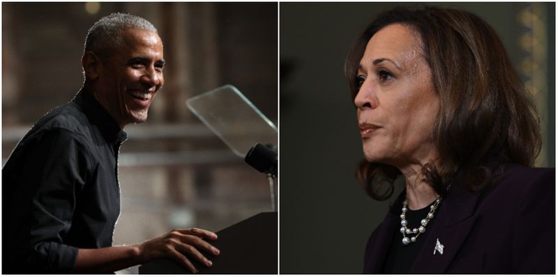 Barack Obama and wife Michelle endorse Kamala Harris in video of live call