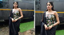 actress Janhvi Kapoor light weight saree idea for sawan 2024