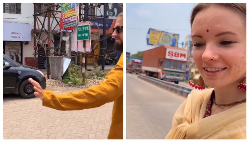 Social media react on foreigners question about indian rush traffic video