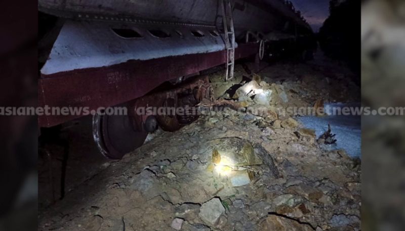 Train rerouted over landslide in track at Hassan district