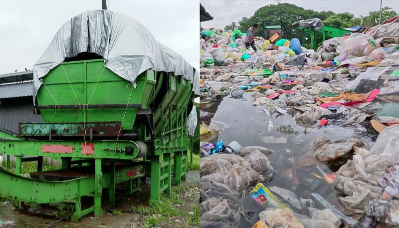 solid waste management Despite the arrival of the biomining machine, Kochi's garbage disposal halted