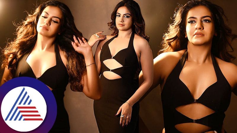 bigg boss fame namratha gowda hot in new look with modern black long gown see her pics gvd