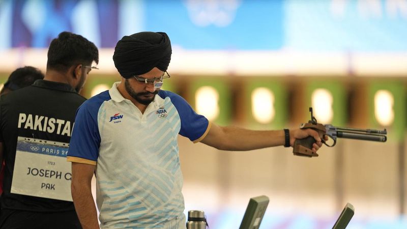 Indian Shooters Sarabjot Singh Finished 9th with 577 Points and Arjun Singh Cheema Finished 18th place with 574 Points in 10m air pistol event in Paris Olympics 2024 rsk