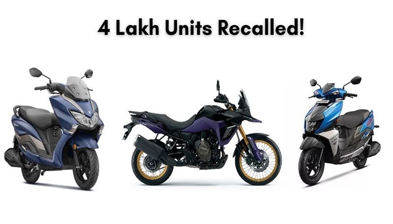 two wheeler maker  Suzuki India Recalls 4 Lakh Scooters and Motorcycles san