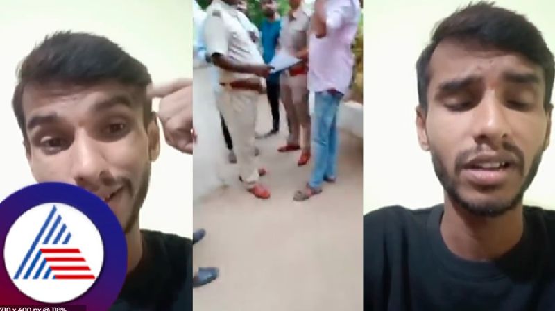 Bomb threat by challakere pritiviraj goes viral in social media rav