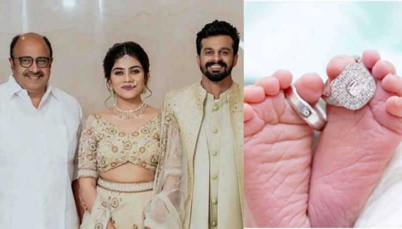 actor Sidhique  son shaheen and dr amrutha das become a parents